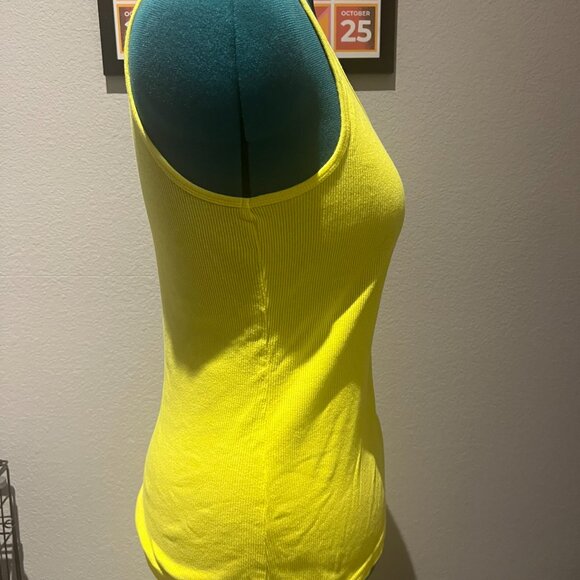 Yellow Ribbed Tank Top - Picture 2 of 3